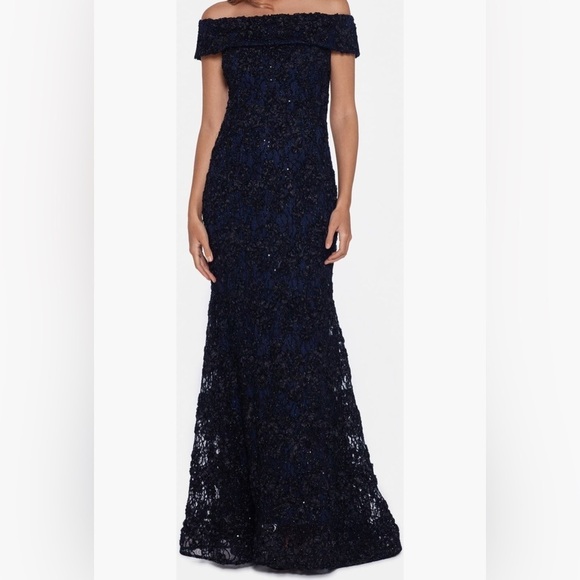 Xscape Dresses & Skirts - Xscape Evenings Off the Shoulder Sequin Lace Trumpet Gown